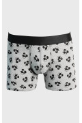 Bóxer gris brief- medio con diseños de Mickey y elástico
