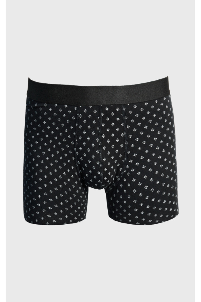 Bóxer azul midway brief-largo con diseños de rombos