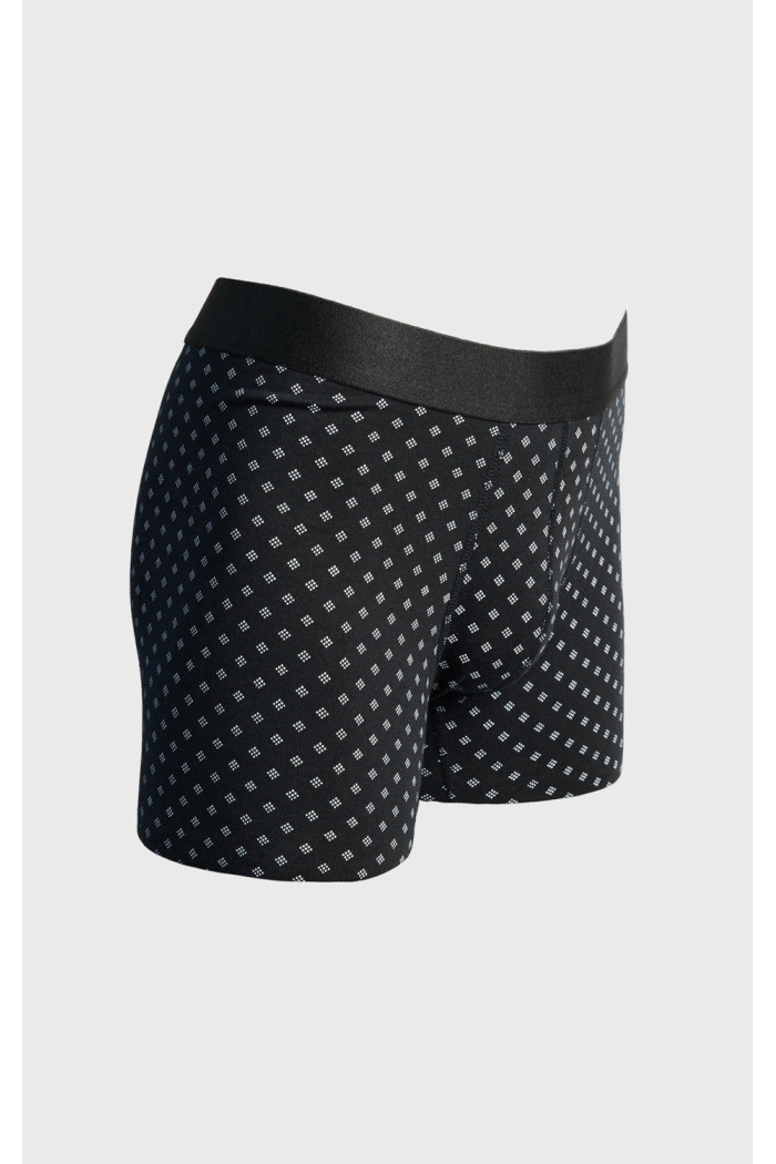 Bóxer azul midway brief-largo con diseños de rombos
