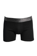 Bóxer negro en algodón brief-medio con costuras planas