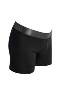 Bóxer negro en algodón brief-medio con costuras planas