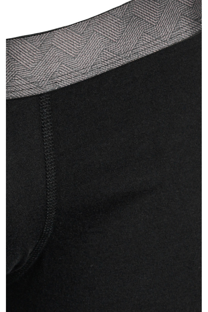 Bóxer negro en algodón brief-medio con costuras planas