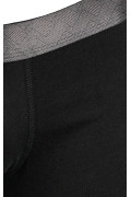 Bóxer negro en algodón brief-medio con costuras planas