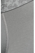 Bóxer gris tipo midway brief-largo con cintura estampada