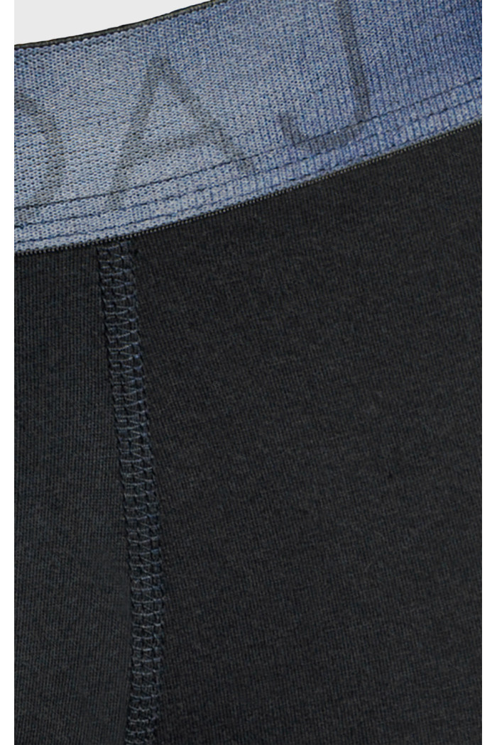 Bóxer azul intenso midway brief-largo con cintura elástica