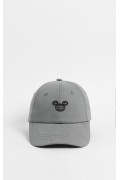Cachucha gris intensa beisbolera con diseño de Mickey