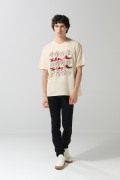 Camiseta oversize kaki clara manga corta de Rolling Stones