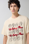 Camiseta oversize kaki clara manga corta de Rolling Stones