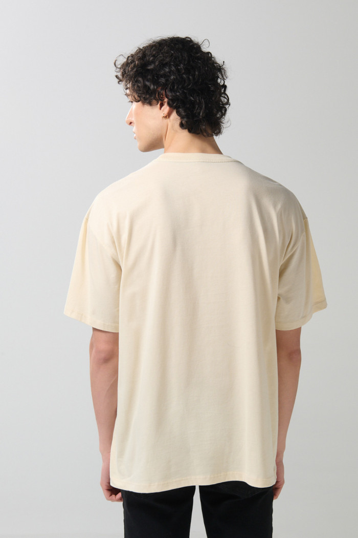 Camiseta oversize kaki clara manga corta de Rolling Stones
