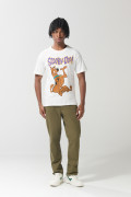 Camiseta manga corta crema en algodón de Scooby-Doo
