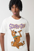 Camiseta manga corta crema en algodón de Scooby-Doo
