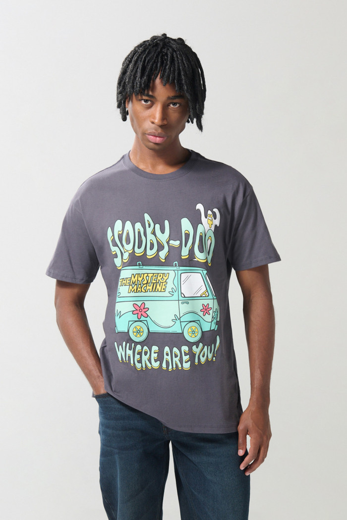 Camiseta de Scooby-Doo manga corta gris intensa
