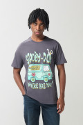 Camiseta de Scooby-Doo manga corta gris intensa

