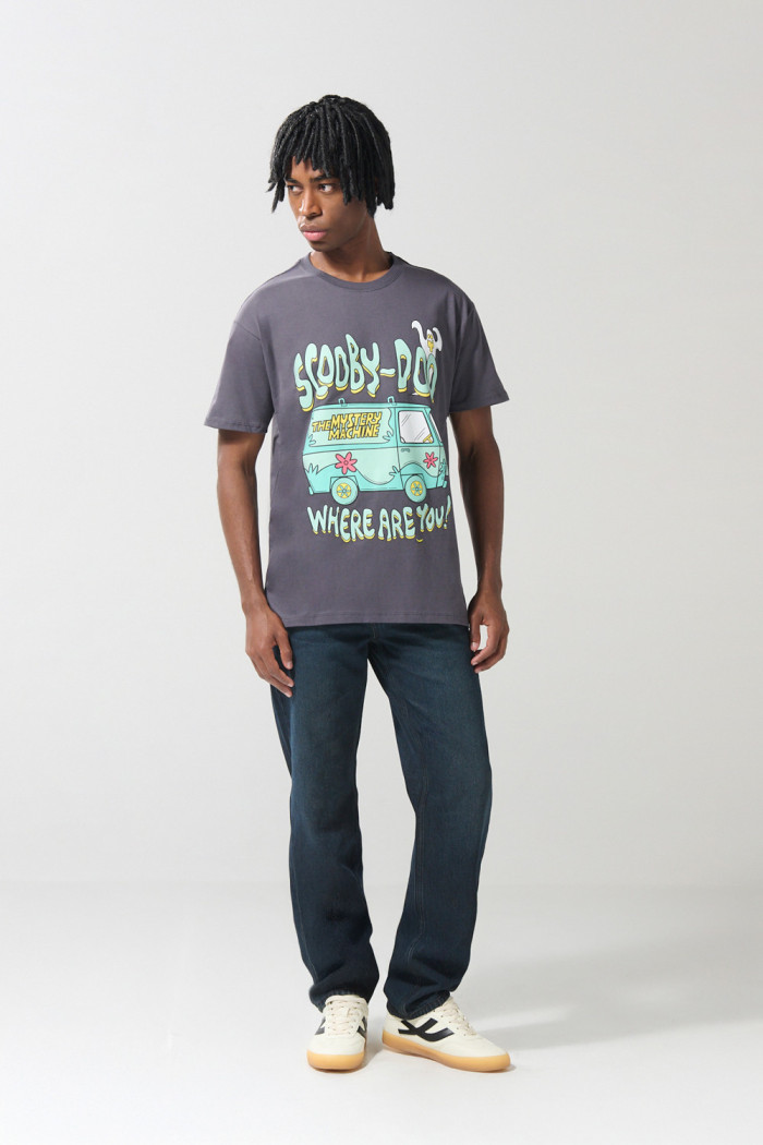 Camiseta de Scooby-Doo manga corta gris intensa
