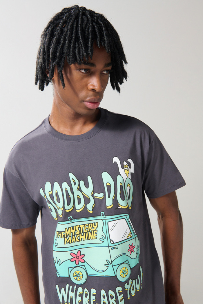 Camiseta de Scooby-Doo manga corta gris intensa
