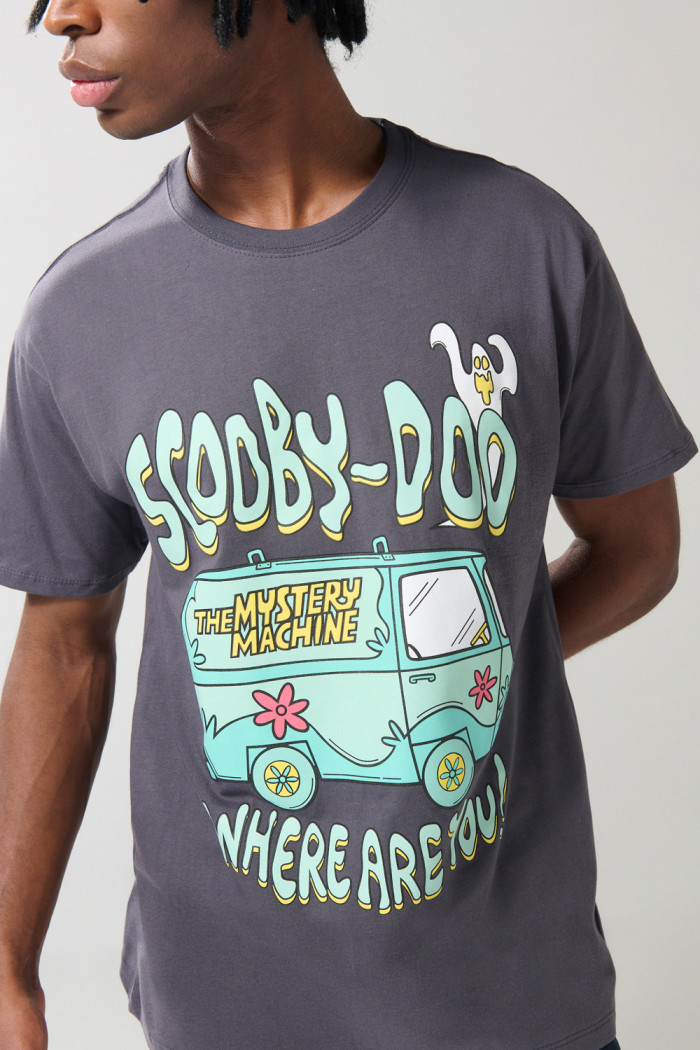Camiseta de Scooby-Doo manga corta gris intensa
