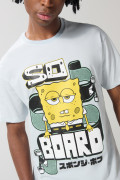 Camiseta unicolor en algodón de Bob Esponja con manga corta
