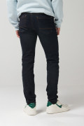 Jean azul intenso skinny con cremallera y tiro bajo