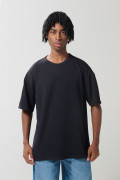 Camiseta oversize manga corta azul intensa con texturas