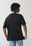 Camiseta negra oversize de Star Wars con cuello redondo