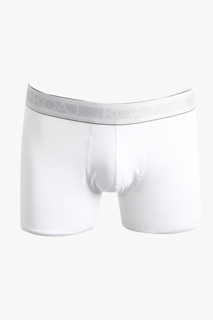 Bóxer blanco brief-medio en algodón con elástico