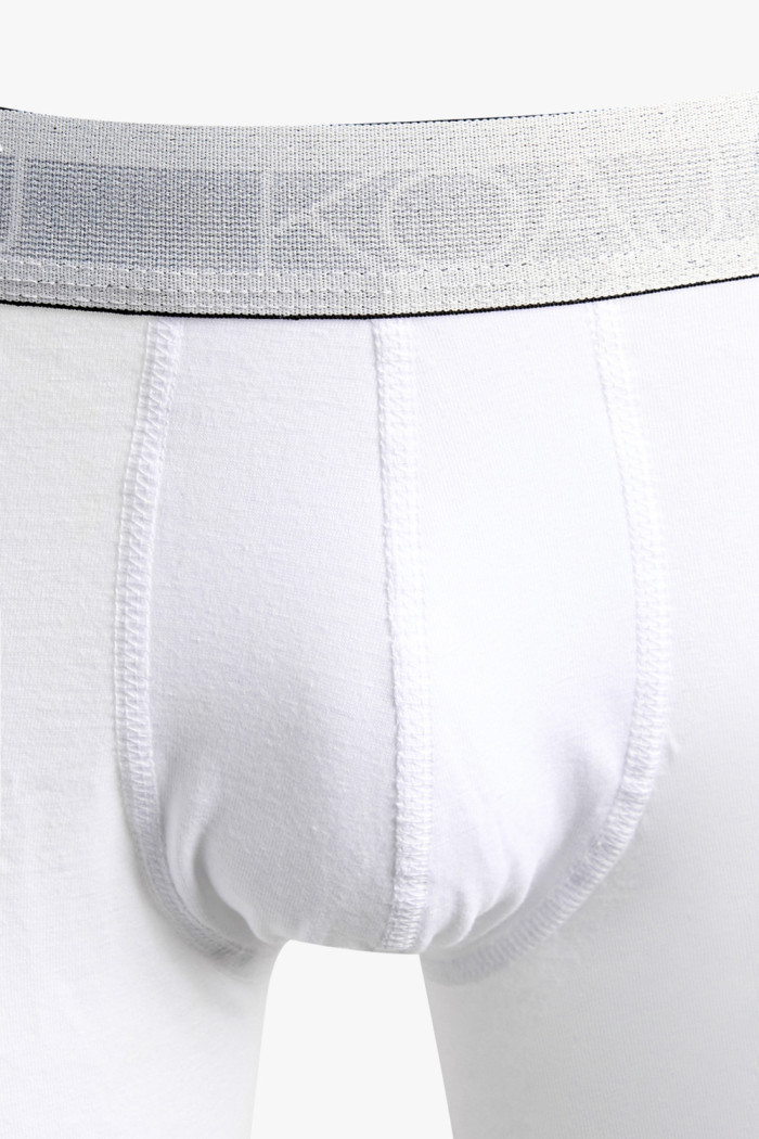 Bóxer blanco brief-medio en algodón con elástico