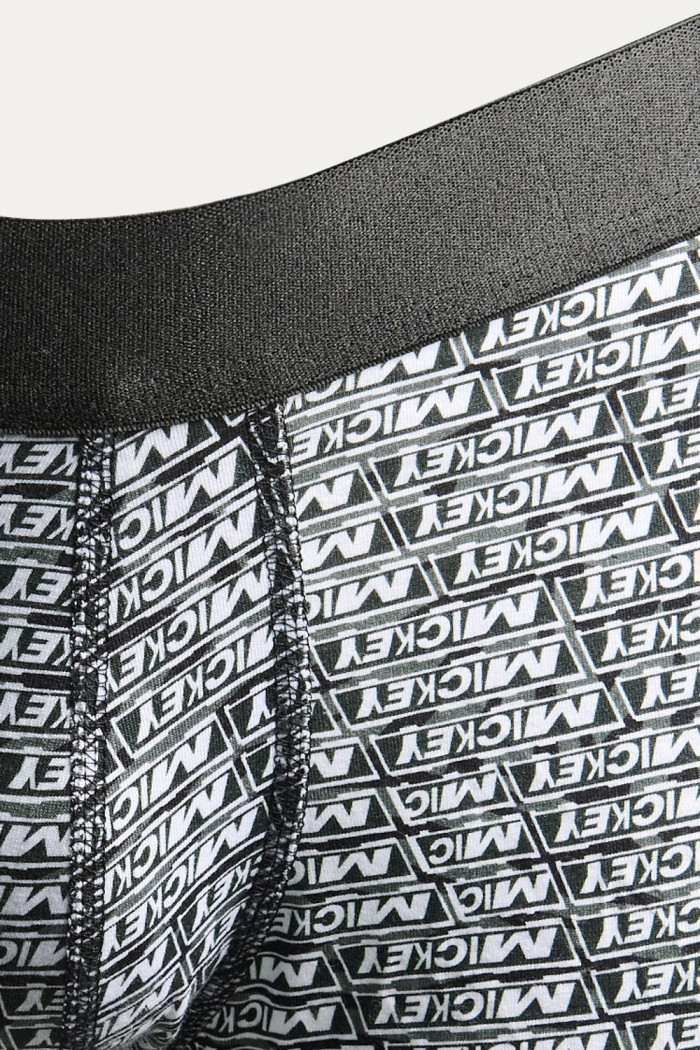 Bóxer brief-medio negro en algodón de Mickey