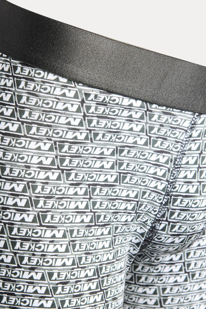 Bóxer brief-medio negro en algodón de Mickey