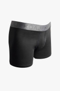 Bóxer brief-medio negro en algodón con tiro medio