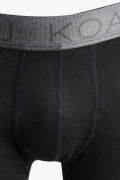 Bóxer brief-medio negro en algodón con tiro medio
