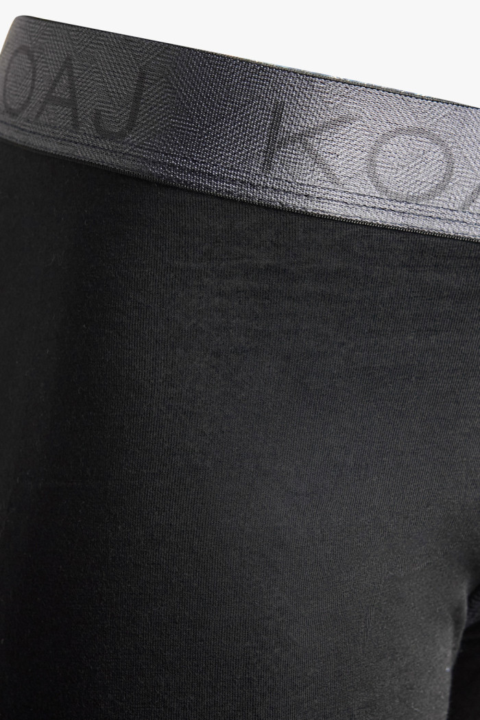 Bóxer brief-medio negro en algodón con tiro medio