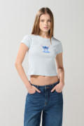 Camiseta azul clara manga corta de Lilo & Stitch