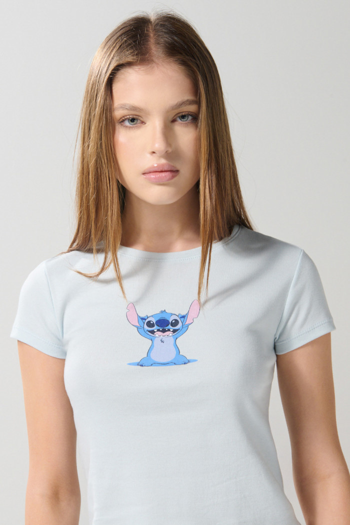 Camiseta azul clara manga corta de Lilo & Stitch