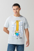 Camiseta manga corta azul clara de Hora de Aventura

