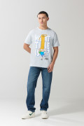 Camiseta manga corta azul clara de Hora de Aventura
