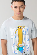 Camiseta manga corta azul clara de Hora de Aventura

