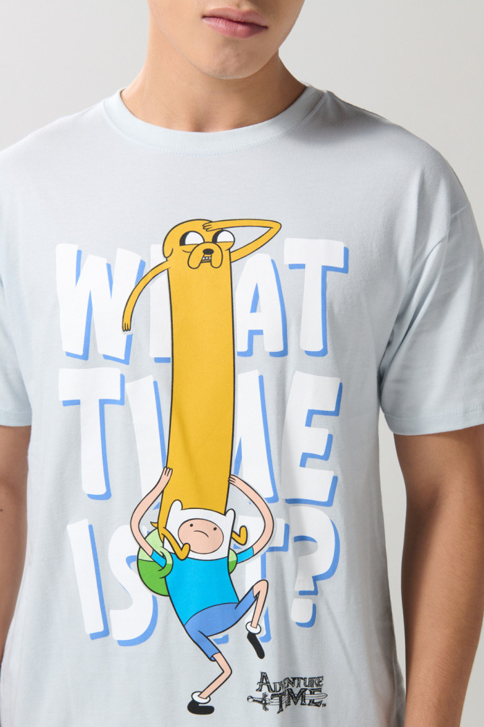 Camiseta manga corta azul clara de Hora de Aventura
