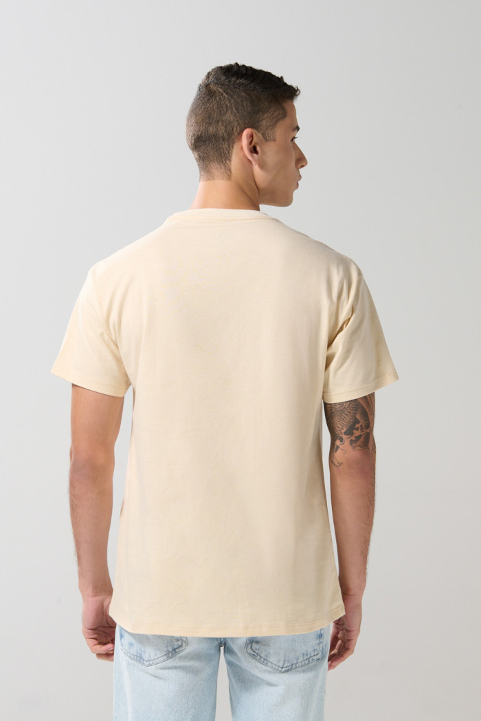 Camiseta kaki clara manga corta con arte de Hora de Aventura

