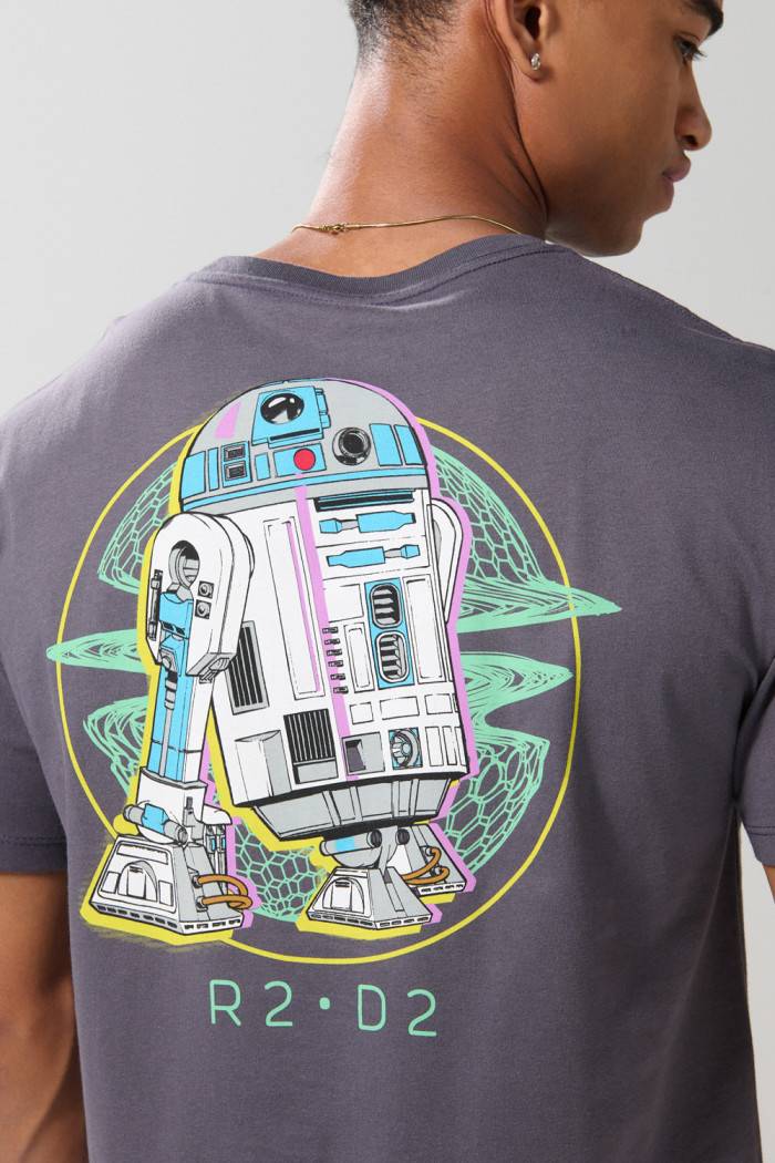 Camiseta de Star Wars gris intensa con cuello redondo
