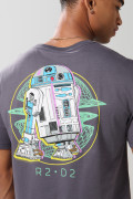 Camiseta de Star Wars gris intensa con cuello redondo
