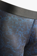 Bóxer brief-medio azul intenso estampado con elástico
