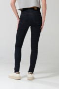 Jean push up azul intenso con cremallera, realce y tiro alto