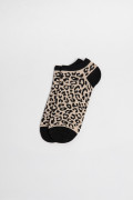 Medias unicolores tobilleras con diseños animal print