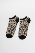 Medias unicolores tobilleras con diseños animal print