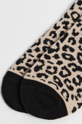 Medias unicolores tobilleras con diseños animal print