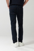 Jean azul intenso slim con cremallera y tiro bajo