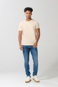 Jean skinny azul medio ceñido con tiro bajo