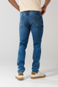 Jean skinny azul medio ceñido con tiro bajo