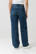 Jean bota ancha baggy azul oscuro con tiro medio