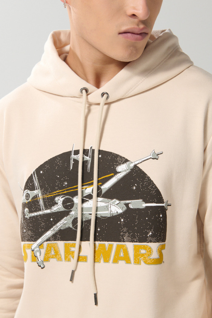 Buzo con capota kaki claro y diseños de Star Wars